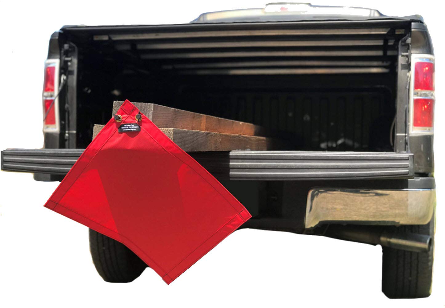 The Lumber Flag Red Ripstop Nylon 18 x 18 Safety Flag with Fastening