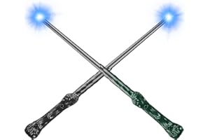 KHC-KHF 2PCS Light up Magic Wizard Wands Magic Wands Sound Illuminating Wand for Wizard Party Costume Cosplay Accessory Wizard Party Supplies Decorations