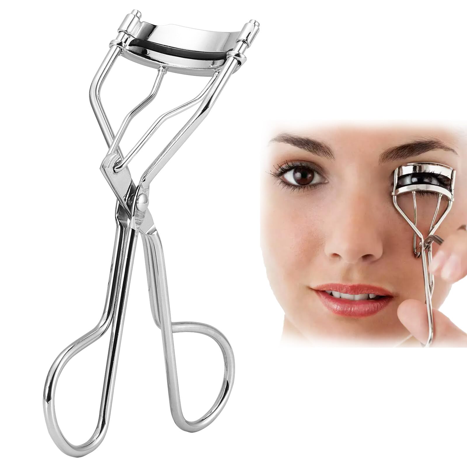 XiangSKY Eyelash Curler Lash Curler Eyelash Curlers,Easy and Simple Operation, Lash Curler Let Your Eyelashes Curl, Firm Styling and Make You More Beautiful(Silver)