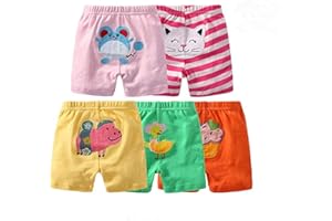 Monvecle Unisex Baby 5 Pack Newborn to Toddler Cotton Long Pants and Shorts Gift Set