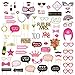 Juvale 72 Pieces Bachelorette Photo Booth Props and Signs for Bridal Party Selfies and Decorations, Assorted Designs