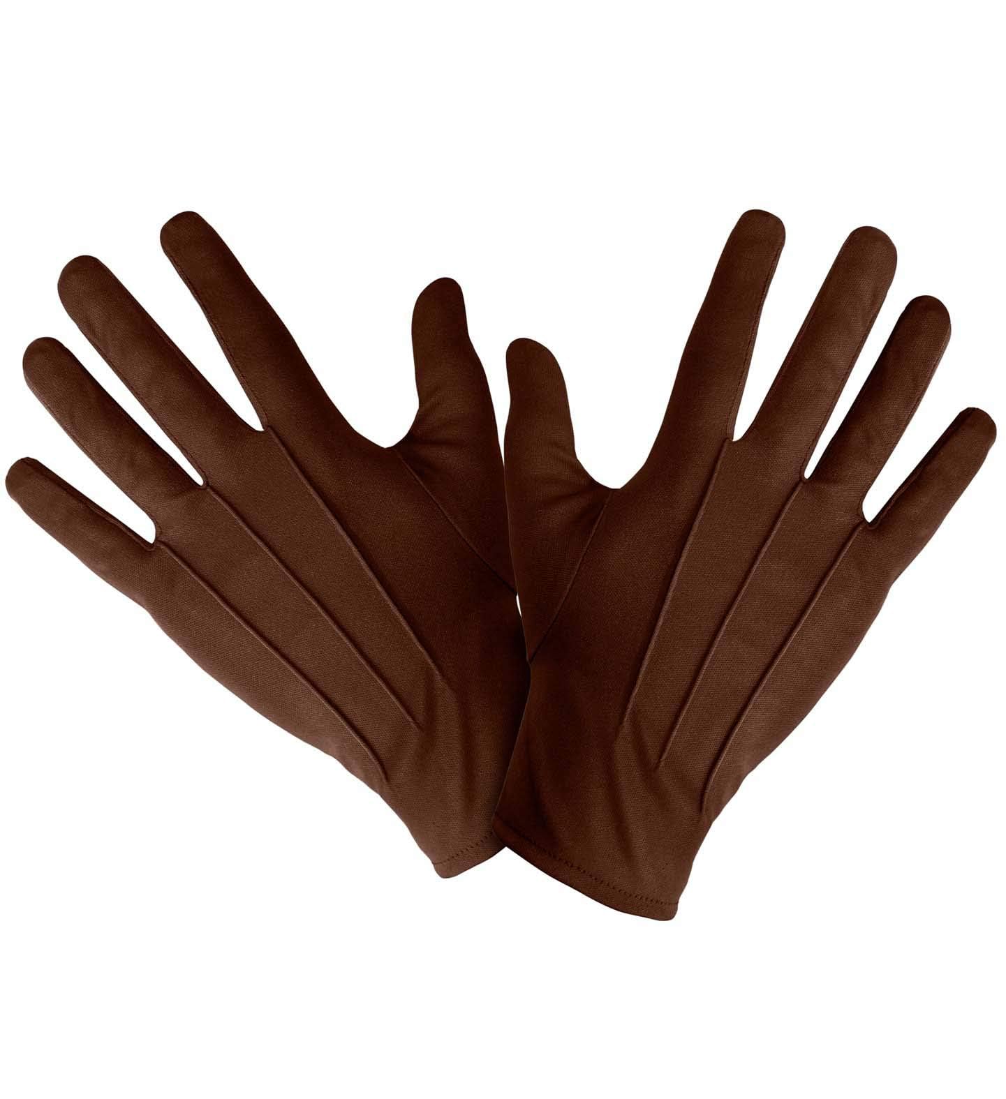 Short Brown Short Spandex & Velvet Gloves for Fancy Dress Costumes Accessory