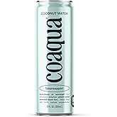 Coaqua Soursoppin’ Coconut Water (12 Pack), Refreshing Electrolyte Drink for Hydration & Wellness – Zero Fat, Gluten-Free, Coconut Water with Soursop Juice - 12 fl oz Cans