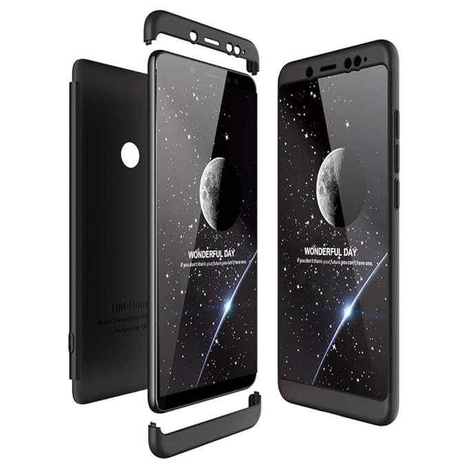 JMGoodstore Hülle Kompatibel Xiaomi Redmi Note 5 Pro,+Panzerglas Displayschutzfolie,3 in 1 Ultra Dünn 360 Full Body Anti-Krat