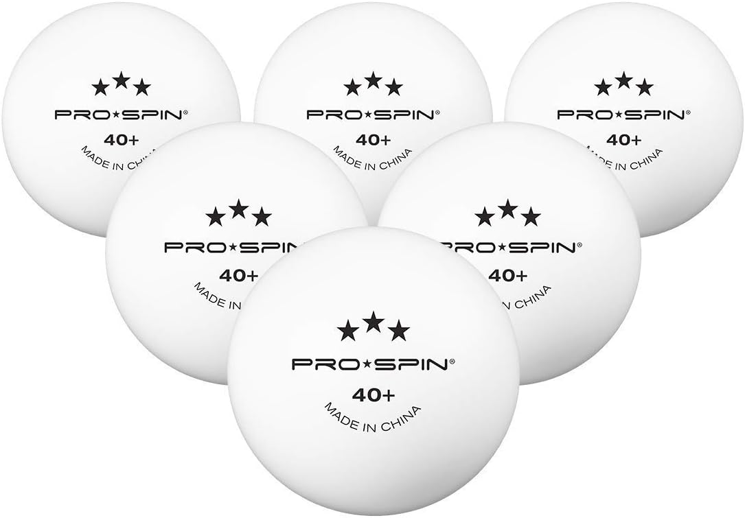 PRO SPIN Ping Pong Balls - White 3-Star 40+ Table Tennis Balls (Pack of 12) | High-Performance ABS Training Balls | Ultimate Durability for Indoor / Outdoor Ping Pong Tables, Competitions, Games : Sports & Outdoors