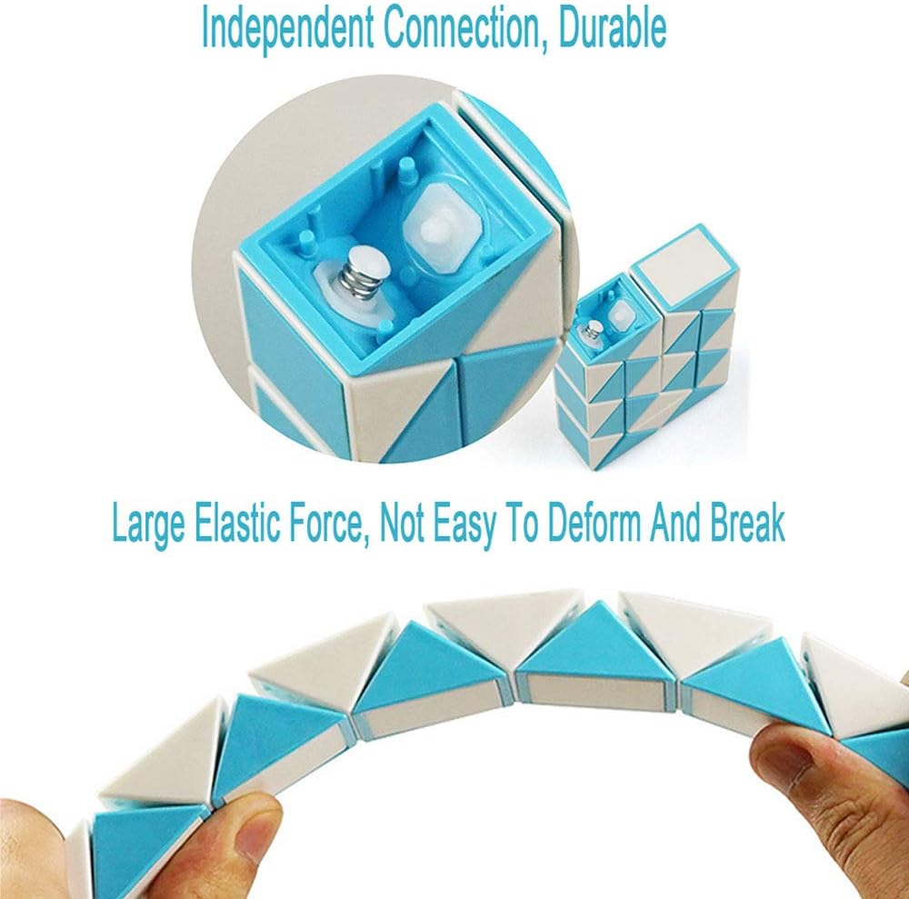 wohot Party Bag Fillers for Kids 24 Packs 24 Blocks Magic Snake Cube - Image 4