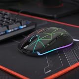 Rii RM200 Wireless Mouse Rechargeable 5 Button 2.4G USB Receiver RGB Light view 2