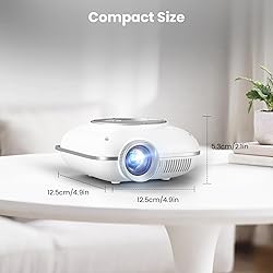 HOMPOW Mini Projector with Two -Way