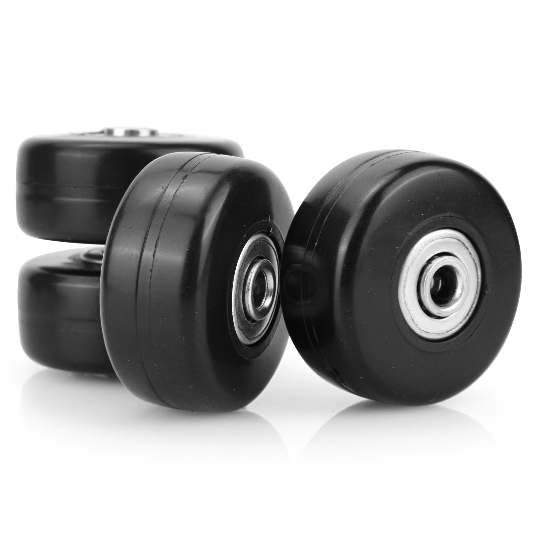 Zoofen 50 x 18mm Luggage Replacement Wheels 4 Pcs Rubber Suitcase Replacement Wheels Wear-Resistant Repair Wheels for Luggage