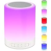 RAGZAN Night Light Bluetooth Speaker Wireless Portable Smart Touch Control Bedside Table Lamp with Colorful Led, Best Gift for Teens Kids Children Students Girlfriend Boyfriend Women Men
