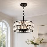SeeU Black Crystal Ceiling Light 12.6