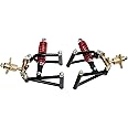 Flynsu 11'' Front Suspension Shock Swing Arm Full Kit Upper Lower Steering Knuckle Spindle Kit Replacement for DIY ATV Quad B