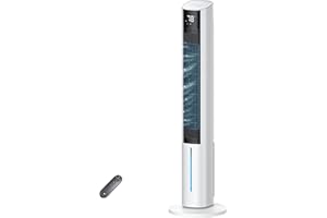 AEROZY Windowless Portable Air Conditioner, 45.3" Evaporative Cooler with Remote for Room No Window, Digital Display, 12H Timer, Quiet Cooling Fan for Bedroom and Indoor Use