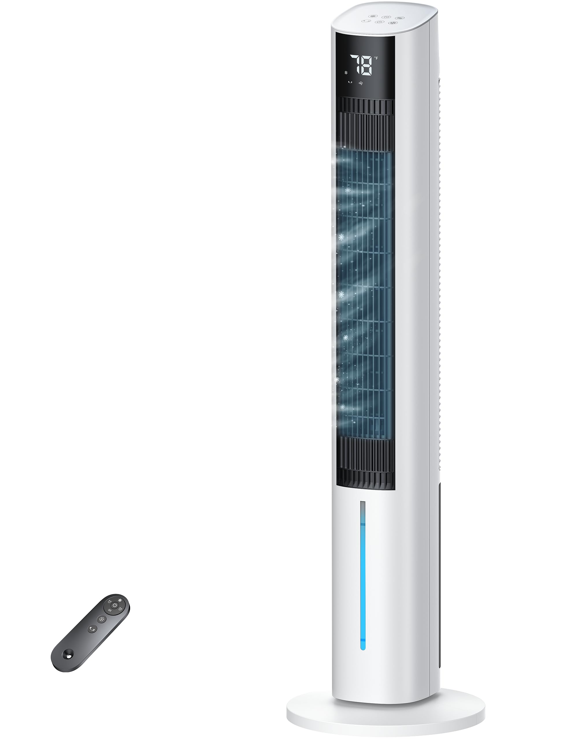 Photo 1 of ***FOR PARTS ONLY****AEROZY Windowless Portable Air Conditioner, 45.3" Evaporative Cooler with Remote for Room No Window, Digital Display, 12H Timer, Quiet Cooling Fan for Bedroom and Indoor Use