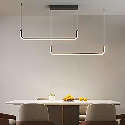 Chandelier, 2-Light Modern Ceiling U-Shaped Pendant