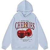 Aelfric Eden Hoodie Cherry Graphic Hooded Sweatshirt Womens Hoodies Y2K Cute Pullover Unisex