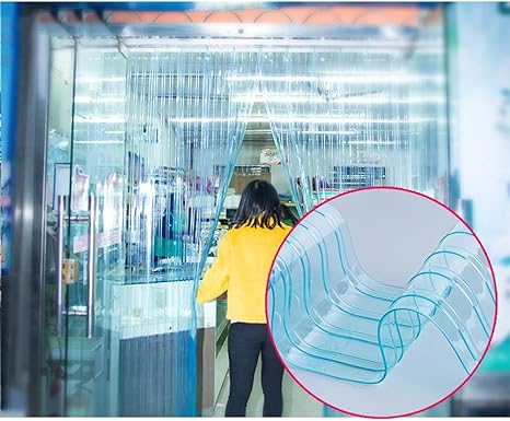 cortina de puerta transparente de pvc