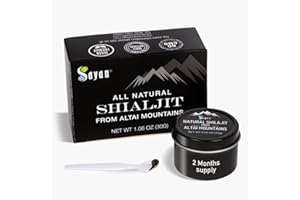 Sayan Pure Authentic Altai Shilajit Resin - 15 Grams, 2 Month Supply - High Efficacy Organic Fulvic Acid Supplement for Women and Men to Support Immune System, Energy, & Detox - Vegan, Non-GMO