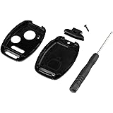 USA Remote CUTTING NOT REQUIRED - Key Fob Keyless Entry Remote Shell Case & Pad fits Honda Accord/Civic/CR-V/Fit/Odyssey/Pilo