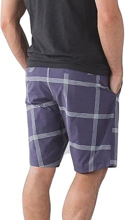 Amazon.com : Lululemon Mens Kahuna Golf Short 2.0 Evening Glow Plaid Seamist Nightfall Purple 