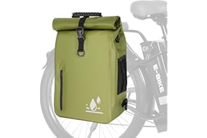 YEEGO DIRECT Bike Bag, 29L Large Capacity Waterproof panniers bike bags, Bike Panniers Bike Rack Bag Bike Saddle Bags For Rear Rack Bicycles Commuter Backpack - Green (1 PCS)