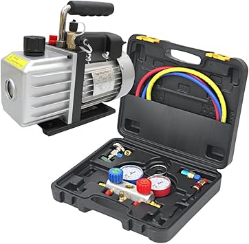 Amazon Co Jp Weimall エアコン ガスチャージ マニホールドゲージ 真空ポンプ 排気速度 60l S 逆流防止機能付き セット R134a R410a R404a R32 冷媒 クーラー エアコン修理 エアコン修理工具 車 バイク