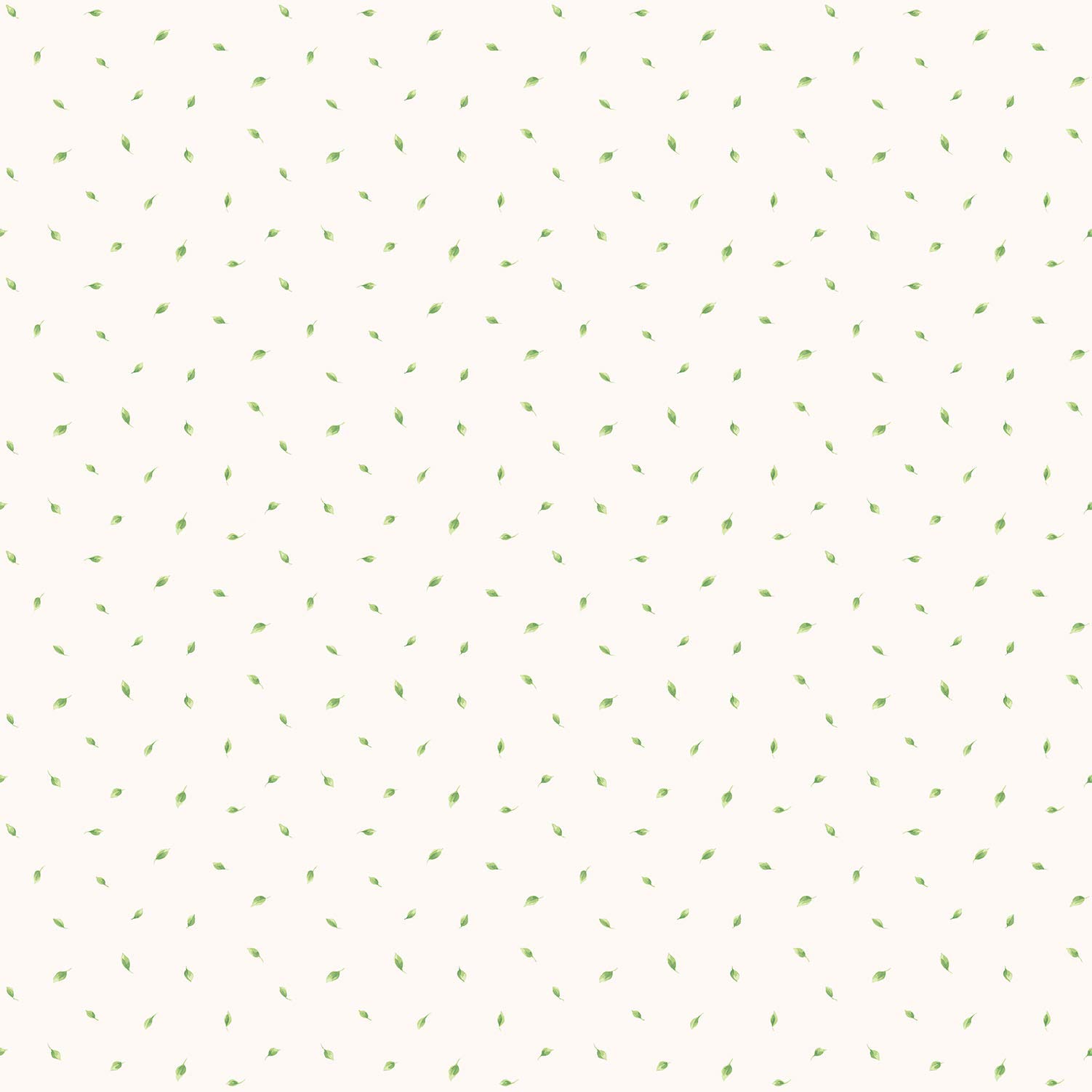 Galerie G67880 Miniatures 2 Mini Leaf Toss Design Wallpaper, Green/White, 10m x 53cm