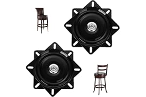 2 Pack 6 Inch Heavy Duty Bar Stool Swivel Replacement, 400lbs Capacity Swivel Mechanism Plate for Furniture, Seat Swivel Base