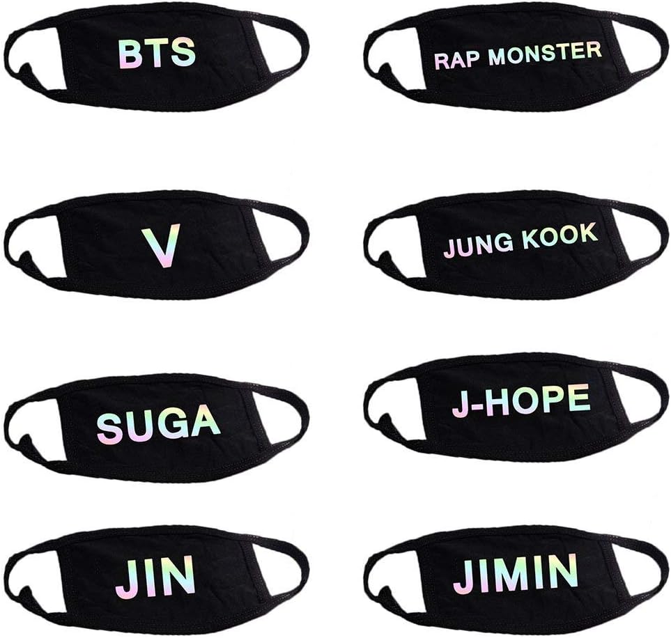 KPOP BTS Mouth Mask Bangtan boys Merchandise V Jung Kook Face Muffle (8 Pcs)
