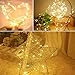 Moreplus 33ft Solar Powered String Lights 8 Modes Copper Wire Lights Indoor/Outdoor Waterproof Decorative String Lights for Patio Garden Wedding Christmas Decor (100 LED-2 Pack, Warm White)