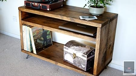 Record Player Stand Vinyl Record Storage Turntable Stand Scaffold Furniture Rustic Tv Stand Tv Cabinet Retro Tv Stand Krud 37 Amazon Co Uk Kitchen Home