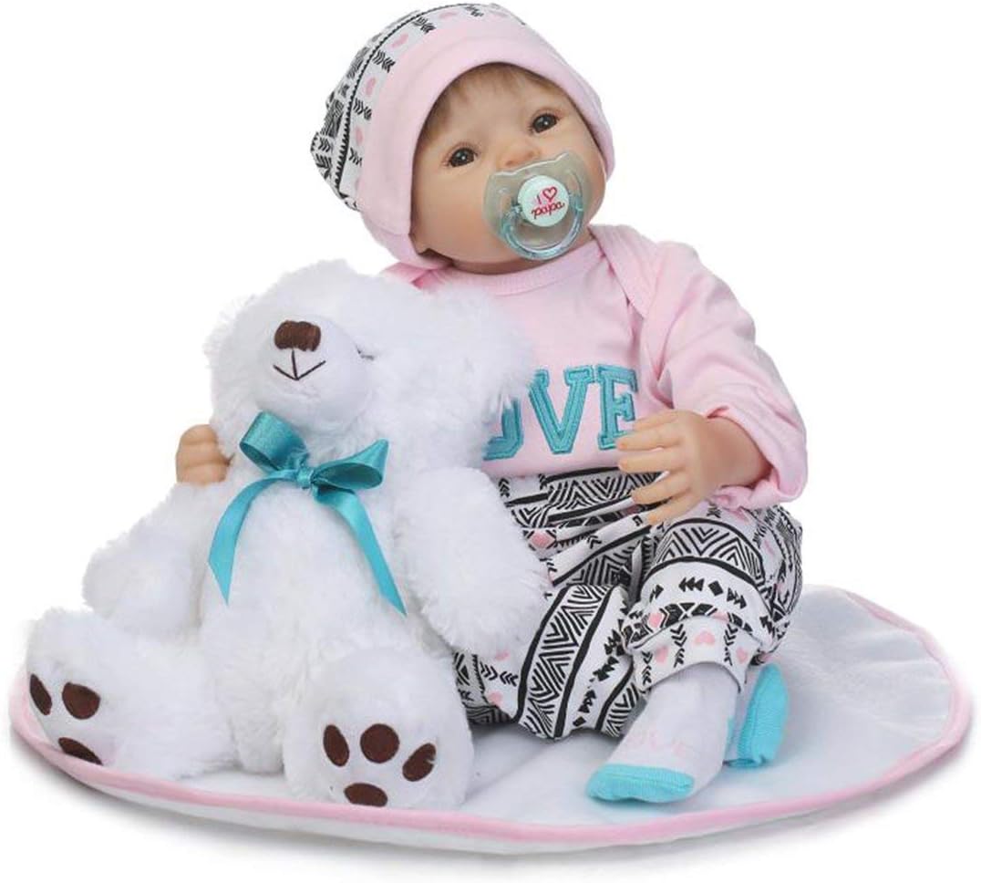 JullyeleDEgant 50 cm Silicone Reborn Baby Dolls Sleeping Realistic Real