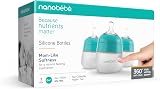 Nanobebe Flexy Silicone Baby Bottles 150ml Teal Anti Colic 3 Pack view 7