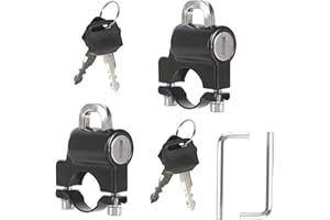 2 Pcs Motorcycle Helmet Lock - Secure & Durable Bike Handlebar Lock for Scooters, Motorbikes & Electric Bikes, Fits 22-28mm T