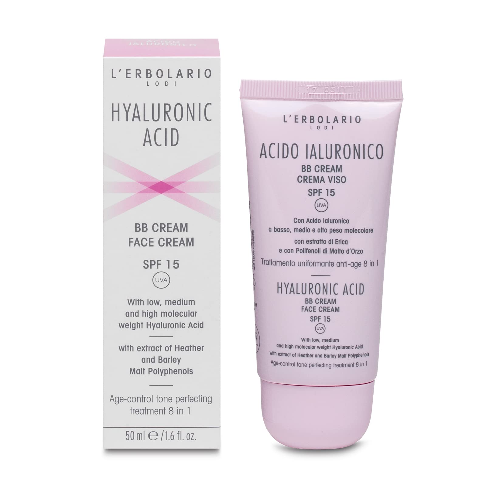 L'Erbolario Hyaluronic Acid BB Cream Face, 50ml