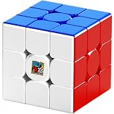 CFMOUR Magnetic 3x3 Speed Cube, Stickerless Magic with Stand, Puzzle Toys | 48 Magnets, Moyu Meilong 3M, Fast Turning, Durable, Brain Teaser, Fidget Toy, Vivid Colour, Kids Adult Portable Travel Game