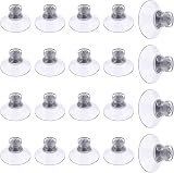 Flintronic 20 Pcs 25mm Clear Suction Cups with Knurled Nut