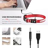 MASBRILL Light Up Dog Collar LED USB Rechargeable Red L Waterproof view 3