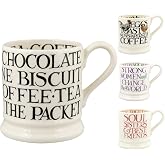 Emma Bridgewater Large Mug 1/2 Pint, Ceramic Coffee Mug Large - Stoneware Mug, Cappuccino, Latte, Coffee, Tea Cup - Beautiful Mugs, Birthday Gift - Coffee Mug Black Writing