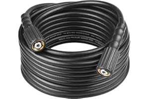 TOOLCY Pressure Washer Hose, 3400 PSI, 25 ft 1/4" Kink Resistant Power Washer Hose M22 Replacement for Ryobi, Troy Bilt, Greenworks, Craftsman High PressureWashers