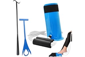 WWMFS Sock Aid Kit, Easy on Easy Off Stocking Slider, Shoe Horn and Long Handle Dressing Stick, Sock Helper Device for Elderly, Disabled and Pregant