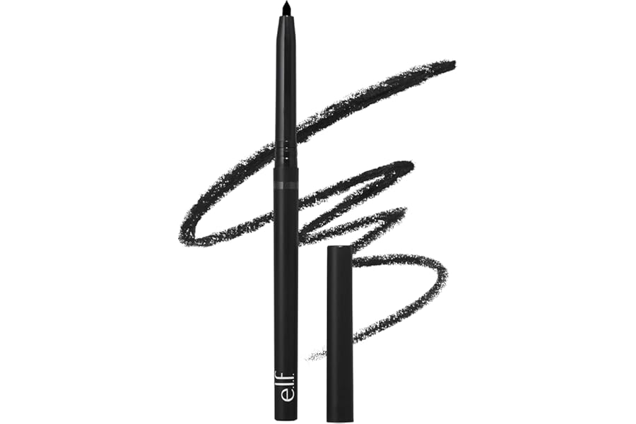 e.l.f. No Budge Retractable Eyeliner, Creamy, Ultra-Pigmented & Waterproof, Creates Bold & Defined Lines, Vegan & Cruelty-Free, Black
