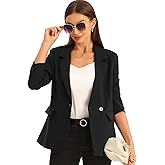 Allegra K Double Breasted Work Office Blazer for Women Long Sleeve Blazers Suit Jacket with Pocket Fall Fashion