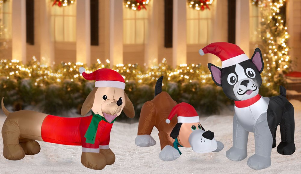 christmas dog inflatables