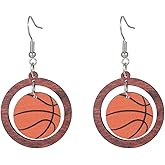Baseball Earrings Football Dangle Earrings for Women Cute Sport Ball Dangle Earrings,Soccer Volleyball Tennis Rugby Earrings Sport Fans Players Jewelry