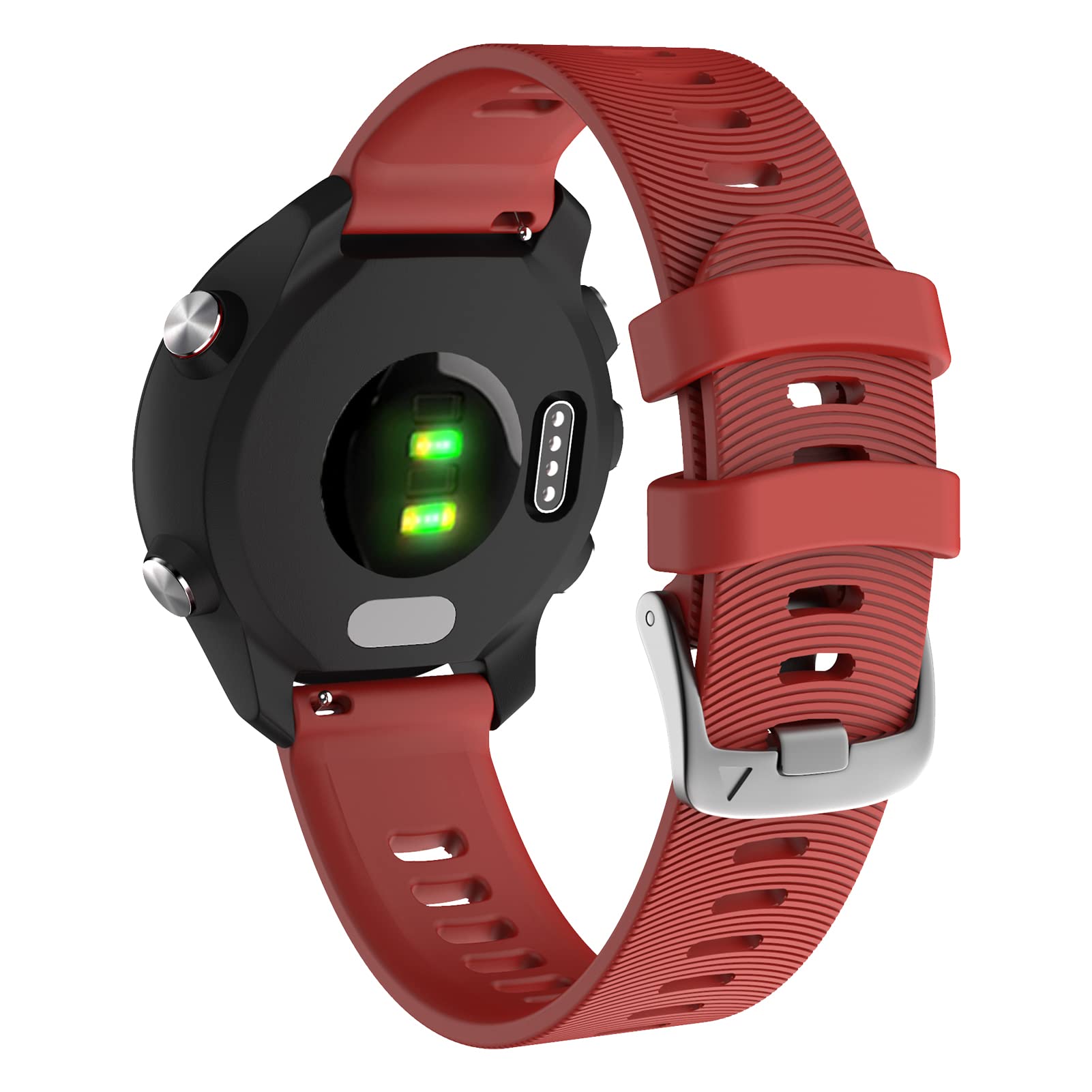 Strap for Garmin Forerunner 245/645 Music,20mm Width Starp for Garmin Vivoactive 3/Vivoactive 3 Music (Red)