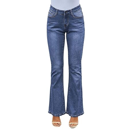 Lddotr Jeans Para Mujer Comodo Elastico Delgada De Moda Denim