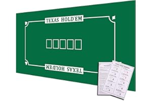 GSE Games & Sports Expert 36" x 72" Casino Layout Felt, Professional Casino Tabletop Mat for Parties, Casino Poker Game Night