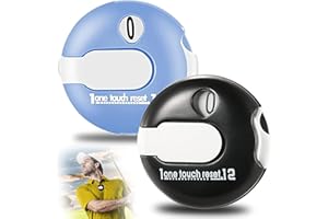 Golf Score Counter Stroke One Touch Reset Up to 12 Shots 2 Pack Portable Mini Attachment Counters Clicker Clip to Golfers Glo