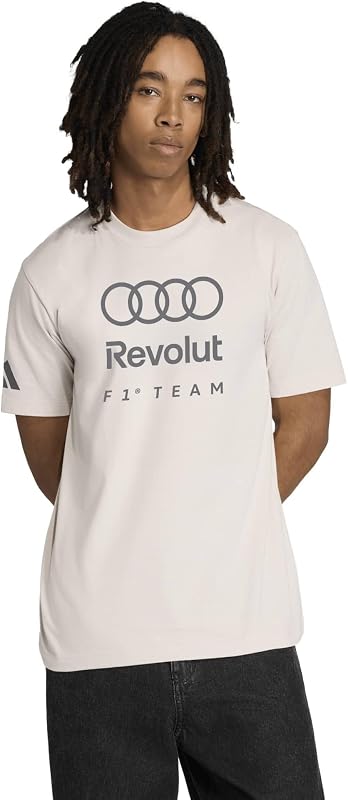 Camisola Masculina Audi Revolut Formula One Team Team com Estampado DNA, Pérola de Giz, XL
